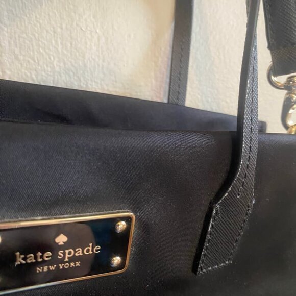 Kate Spade Blake Avenue Loden Nylon Crossbody Handbag Black Purse - Picture 6 of 12